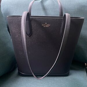 Kate Spade Black Structured Tote Bag